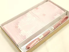 平和屋着物＊夏物　和装小物　帯締め・帯揚げセット　舞葉文　レース組　正絹　逸品　未使用　AABH6734ay 平和屋着物＊夏物 和装小物 帯締め・帯揚げセット 舞葉文 レース組