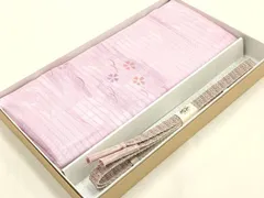 平和屋着物＊夏物　和装小物　帯締め・帯揚げセット　芝花文　レース組　平組　逸品　未使用　AABH67365ay