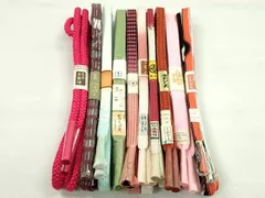 平和屋着物●和装小物　帯締め10本セット　高麗組　民芸紬　純銀箔　丸組　松坂屋扱い　逸品　未使用　CABF7302ju