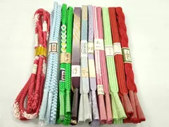 平和屋着物●和装小物　帯締め10本セット　高麗組　御岳組　金糸　逸品　未使用　CABF7307ju