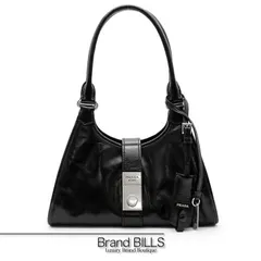 未使用品 PRADA プラダ スモール レザー トートバッグ ワンショルダーバッグ 1BG580 レザー ブラック レディース