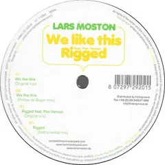 12” Lars Moston We Like This / Rigged HAMLTD0026 Hammarskjold /00250
