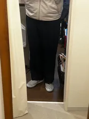 A-1829 カジュアルパンツ ミリタリー系 スラックス チノパン 無地 ノータック ポリエステル等 ネイビー 薄手 春夏