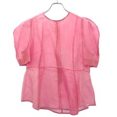 シースルーブラウス ピンク tricot commedesgarconsCDG - メルカリ