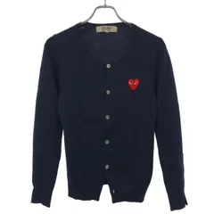 PLAY COMME des GARCONS プレイコムデギャルソン ハートワッペンウールニットカーディガン AZ-N007 ネイビー Mのサムネイル