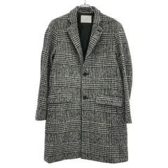 417 EDIFICE フォーワンセブン エディフィス グレンチェックウールチェスターコート 17-020-312-3033 ブラック×ホワイト L