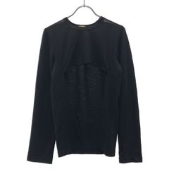 A17609 美品 コムデギャルソン 14AW ケーブルドッキングニット 紺 S