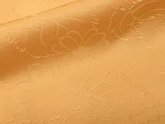 平和屋着物■上質な色無地　草花地紋　柑子色　正絹　逸品　CABF4056ev