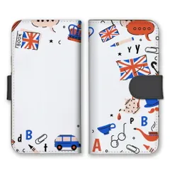 iPhone14ProMax ケース 手帳型 アイフォン14 プロマックス スマホケース 携帯ケース ロンドン イラスト イギリス 英国 海外 おしゃれ かわいい 国旗 カラー01