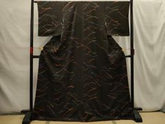 平和屋着物▽世界的人形師　辻村寿三郎　ジュサブロー　小紋　単衣　兎　舞桜　正絹　逸品　DAAS0531az 平和屋着物▽世界的人形師 辻村寿三郎 ジュサブロー 小紋 単衣 兎 舞桜