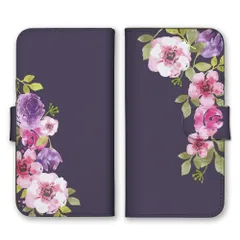 iPhone14Pro ケース 手帳型 アイフォン14 プロ スマホケース 携帯ケース ポピー アネモネ バラ 薔薇 花柄 かわいい 可愛い  紫 ピンク カラー04