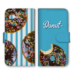 iPhone14Pro ケース 手帳型 アイフォン14 プロ スマホケース 携帯ケース ドーナツ スイーツ お菓子 ポップ アメリカン ダイナー オシャレ おしゃれ ストライプ カラー04