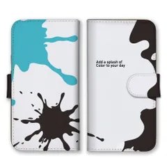 iPhone15ProMax ケース 手帳型 iPhone15 プロマックス スマホケース 携帯ケース インク ペイント ペンキ スプラッシュ パンク 落書き かっこいい おしゃれ カラー05