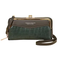 【新品】 [ZHENGTU] ウォレットポーチ スマホ ショルダー 財布 PUレザー がま口 ポーチ お財布ポシェット ウォレット 横型 ウォレットショルダー レディース ショルダーバッグ 大容量 スマホポーチ 2way 斜めがけ 肩掛け カードスロット  1