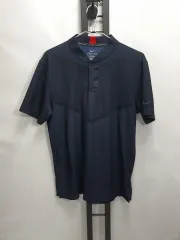 ナイキ ゴルフ 半袖Tシャツ タイガー・ウッズ ヘンリーネックTシャツ ネイビー s