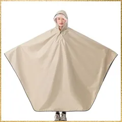 ☆彡送料無料でお届け☆彡Color:ベージュ [Angenster] レインコート レインポンチョ メンズ レディース 二重つば 軽量 携帯便利 自転車 旅行 オートバイ おしゃれ ポンチョ 軽量 大きいサイズ 軽量 雨合羽 雨具 完全防水 防風 防災 梅雨対