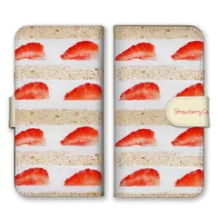 AQUOS sense6 SHG07 SH-54B SHG05 SH-M19 ケース 手帳型 アクオスセンス6 スマホケース 携帯ケース ショートケーキ ケーキ イチゴ 苺 断面 スイーツ 可愛い かわいい オシャレ おしゃれ カラー03
