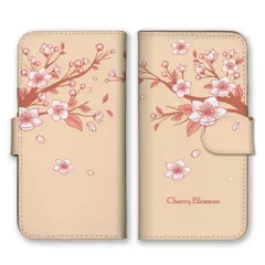 arrows 5G F-51A  ケース 手帳型 アローズ5G スマホケース 携帯ケース 桜 サクラ さくら チェリーブロッサム 春 ピンク かわいい イラスト カラー02