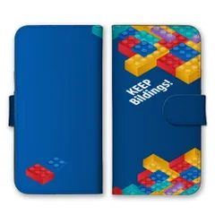 Xperia 10 V SO-52D SOG11 A302SO ケース 手帳型 エクスペリア10V スマホケース 携帯ケース ブロック ブロック柄 カラフル おもしろ おしゃれ キープ おもちゃ たのしい カラー03