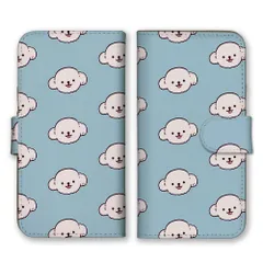 iPhone 16 ケース 手帳型 アイフォン16 スマホケース 携帯ケース トイプードル プードル 犬 イヌ いぬ かわいい 可愛い イラスト パターン カラー05