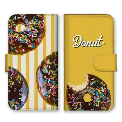 iPhone 16 ケース 手帳型 アイフォン16 スマホケース 携帯ケース ドーナツ スイーツ お菓子 ポップ アメリカン ダイナー オシャレ おしゃれ ストライプ カラー03