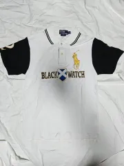 ポロラルフローレン ブラックウォッチ ビックポニー カラーTシャツ ポロTシャツ ラグビーシャツ M