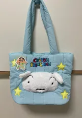 新品) クレヨンしんちゃん シロ キルティング ショルダーバッグ スカイブルー
