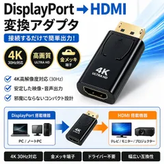 【在庫あり】DisplayPort HDMI 変換アダプタ DP HDMI 4K フルHD 小型 金メッキ