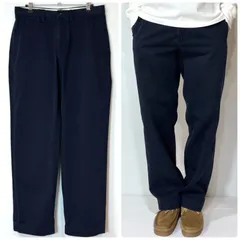 レアサイズ 90s Polo Ralph Lauren ポロラルフローレン ノータック チノパン PRESTON PANT W31L30 実寸W32L30 ネイビー 紺 NAVY プレストンパンツ ポニー刺繡ロゴ コットン パンツ ポロチノ p26033525