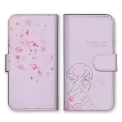Galaxy A21 A20 SC-42A SC-02M SCV46 ケース 手帳型 ギャラクシーA21 スマホケース 携帯ケース 桜 さくら サクラ 花柄 フラワー 女の子 イラスト エレガント かわいい おしゃれ  カラー02