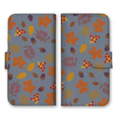 BASIO active3 KYG04 ケース 手帳型 ベイシオ アクティブ3 スマホケース 携帯ケース 秋 あき 紅葉 もみじ イチョウ どんぐり ドングリ オータム ボタニカル オレンジ カラー05