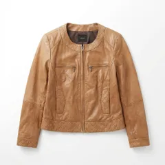 [AD-12_20260407-004850] ARAMIS レザージャケット ブラウン キルティング
