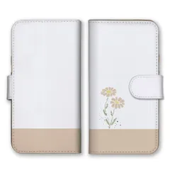 シンプルスマホ5 A001SH  ケース 手帳型  スマホケース 携帯ケース 花 はな フラワー デイジー イラスト シンプル おしゃれ 韓国 パステルカラー カラー04