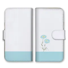 シンプルスマホ6 A201SH  ケース 手帳型  スマホケース 携帯ケース 花 はな フラワー デイジー イラスト シンプル おしゃれ 韓国 パステルカラー カラー03