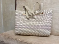 かごバック　ホワイトベージュ