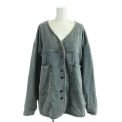 アリュール ARULLE デニムジャケット 上着 青 ブルー Vネック 長袖 パッチポケット /AP