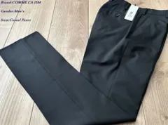 新品 COMME CA MEN コムサメン 尾州産 ポリエステルストレッチ ドビー スラックス 05ブラック Sサイズ 04FM05 定価30,800円