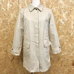 【中古】[印象AB] HUMAN WOMAN ヒューマンウーマン レディース S ベージュ系 綿100% ステンカラーコート 長袖の中綿ライナー フライフロント ボタン留め 長袖のサムネイル