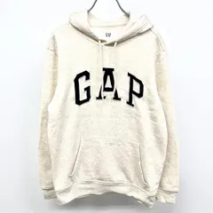 古着 GAP スウェット プルオーバーパーカー 裏起毛 長袖 XS ナチュラルヘザーオフホワイト系(グレーMIX) アイボリー系 メンズ(レディース？)