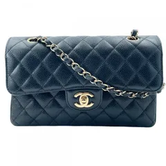 【中古】 CHANEL シャネル マトラッセ 23 チェーンショルダーバッグ Wフラップ A01113 キャビアスキン 31番台 ブラック レディース 26007574 KJ