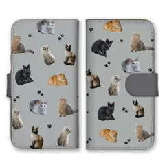 Redmi Note 9S  ケース 手帳型 レドミノート9s  スマホケース 携帯ケース ねこ ネコ 猫 三毛猫 黒猫 茶トラ いっぱい かわいい 写真 カラー03