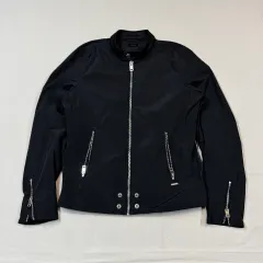 L) ディーゼル DIESEL ポリエステル シングル ライダース ジャケット