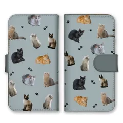 arrows U 801FJ ケース 手帳型 アローズU スマホケース 携帯ケース ねこ ネコ 猫 三毛猫 黒猫 茶トラ いっぱい かわいい 写真 カラー04