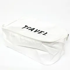 古着 ジェラートピケ gelato pique トラベルポーチ バッグ かばん カバン TRAVEL リップストップ生地 白 ホワイト×ブラック レディース メンズ