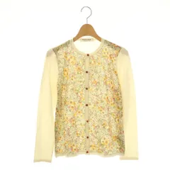 ビューティフルピープル beautiful people 花柄 カーディガン ニット 長袖 シルク混 160 M-L アイボリー マルチカラー /NR ■OSのサムネイル