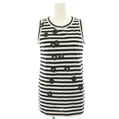 ヨウジヤマモト YOHJI YAMAMOTO タンクトップ カットソー ノースリーブ ボーダー プリント 1 白 ホワイト 黒 ブラック FJ-T76-943 /HNのサムネイル