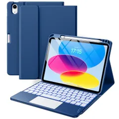 【TELEC認証取得済み】iPad用 キーボード付きケース - 第11世代(A16,2025)/第10世代(2022) 11/10.9インチ 日本語JIS配列 7色バックライト防汚素材 脱着式 大容量バッテリー タッチパッド付きマグネット式  4c4322d2
