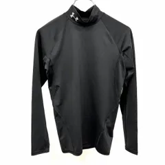【中古】[印象A] アンダーアーマー UNDER ARMOUR コンプレッションウェア Tシャツ 長袖 ポリエステル×ポリウレタン S 黒 ブラック×グレー レディース