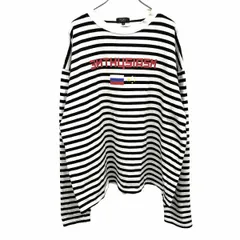 【中古】[印象AB] BROWNY VINTAGE Tシャツ / カットソー レディース F ブラック 黒×白×赤×青×白×黄 綿100% ボーダー ロシア国旗 長袖のサムネイル