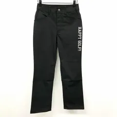 【中古】[印象AB] TIGORA ティゴラ パンツ レディース 5 ブラック 黒 ポリエステル×綿×ポリウレタン 僅かにストレッチ ゴルフ ブーツカット フレア プリント ジップフライのサムネイル